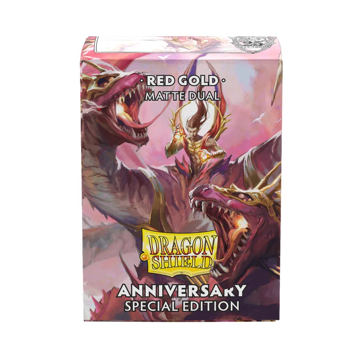 Dragon Shield Dual Matte: Anniversary Special Edition - Pomegranate & Gold (100-pack)