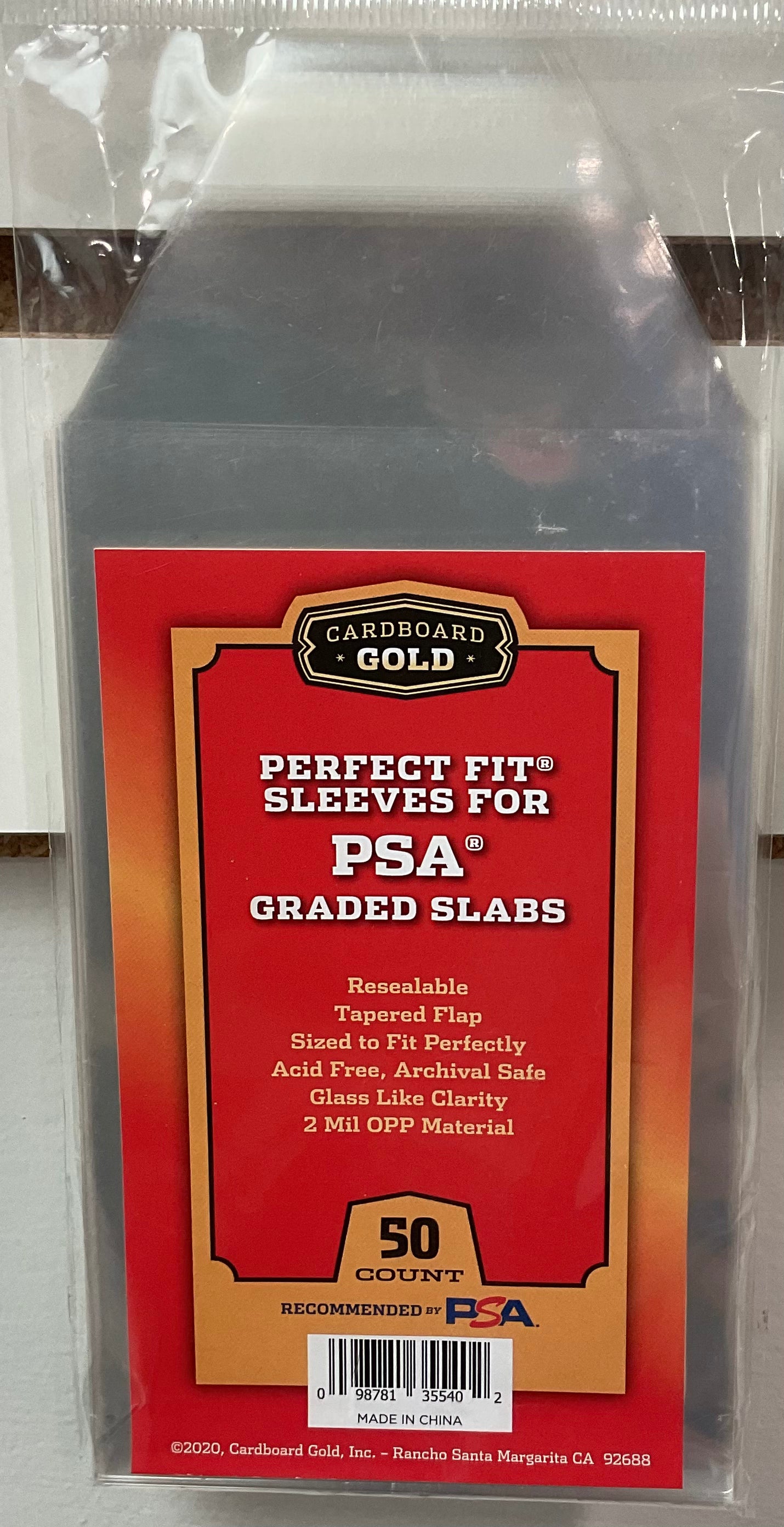 Cardboard Gold Perfect Fit Sleeves for PSA Graded Slabs 