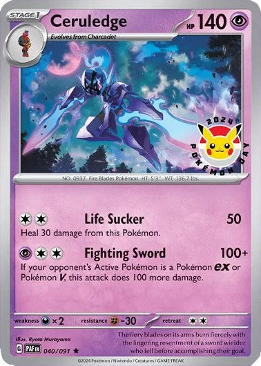 Ceruledge - 040/091 (Pokemon Day 2024) (Cosmos Holo)