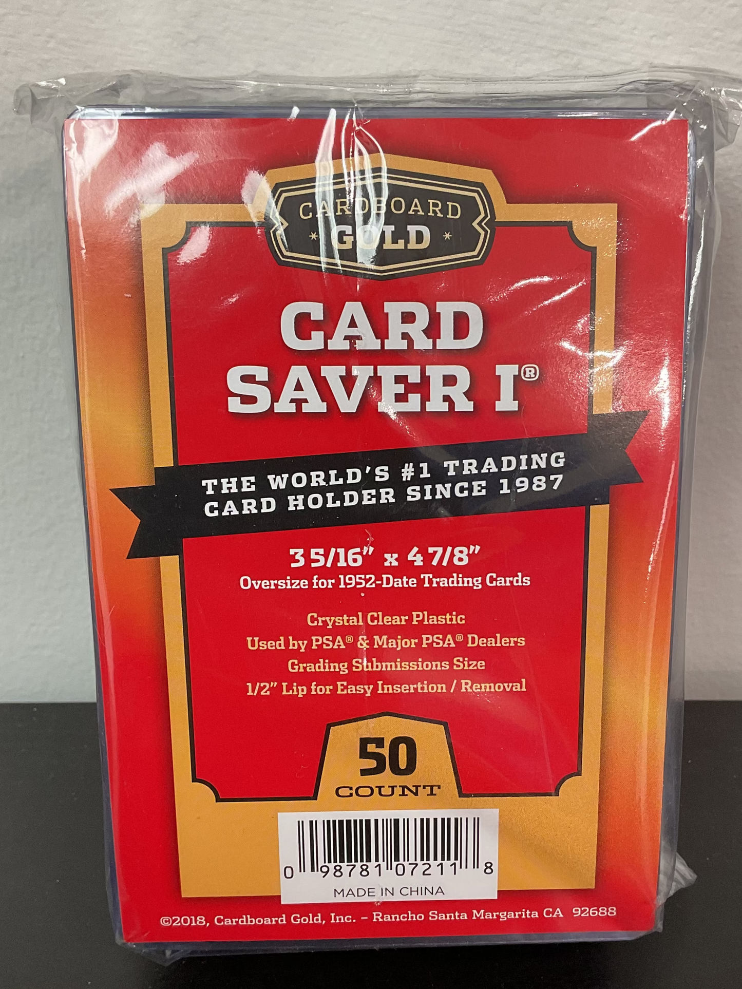 Cardboard Gold Card Saver 1 - Pack of 50